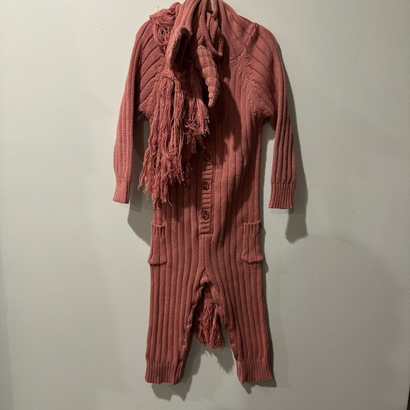 Charming Pink Unicorn Knit Footie for Kids - Picture 2 of 5